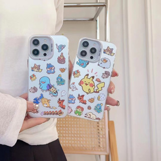 เคสโทรศัพท์มือถือ กันกระแทก ลายการ์ตูนโปเกม่อน ปิกาจู สีสันสดใส สไตล์เกาหลี และญี่ปุ่น สําหรับ iPhone14 13 12 11 Pro MAX