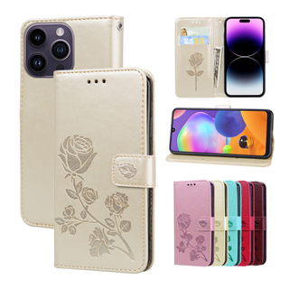 เคสโทรศัพท์หนัง ฝาพับ ลายดอกกุหลาบ พร้อมช่องใส่บัตร สําหรับ Xiaomi Redmi K20 Pro Note 5A Prime Note 5 Pro Mi A3 9T Pro