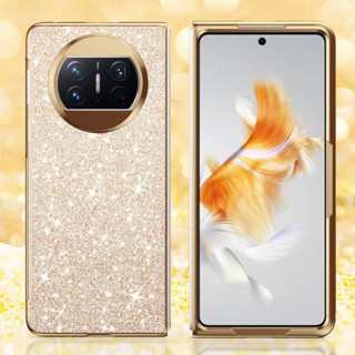 เคสโทรศัพท์มือถือ ชุบไฟฟ้า ประดับกลิตเตอร์ ระยิบระยับ สําหรับ Huawei Mate X2 X3