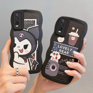 เคสโทรศัพท์มือถือ กันกระแทก ลายการ์ตูนคลื่นน่ารัก สําหรับ Vivo Y20S V2029v2034Y12s 1915 v2027 v2038v2026Y17Y20i Y19 1902 2010 1904 Y15