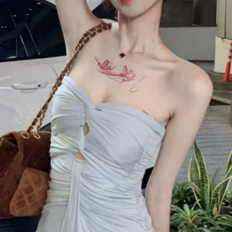 สติกเกอร์รอยสักชั่วคราว ลายผีเสื้อ กันน้ํา ติดทนนาน 7 วัน - รูปที่ 4