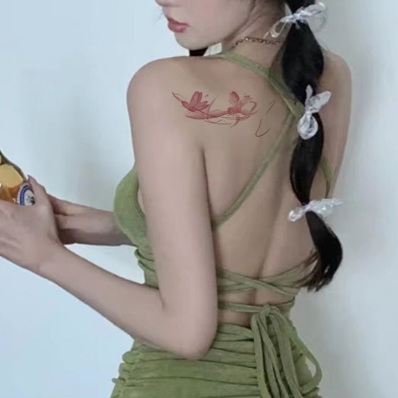 สติกเกอร์รอยสักชั่วคราว ลายผีเสื้อ กันน้ํา ติดทนนาน 7 วัน - รูปที่ 5