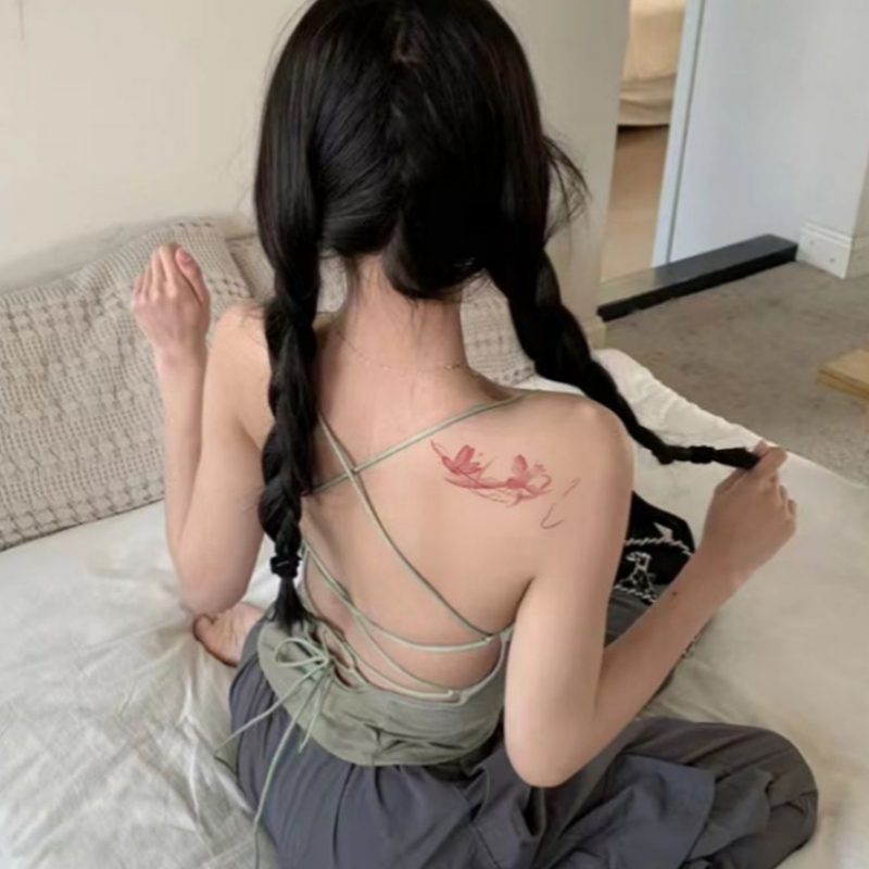 สติกเกอร์รอยสักชั่วคราว ลายผีเสื้อ กันน้ํา ติดทนนาน 7 วัน - รูปที่ 6