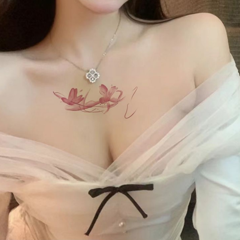 สติกเกอร์รอยสักชั่วคราว ลายผีเสื้อ กันน้ํา ติดทนนาน 7 วัน - รูปที่ 3