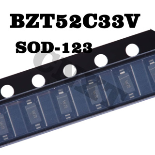 100 ชิ้น/ล็อต BZT52C33 WR SOD-123 33V 350mW ตัวควบคุมแรงดันไฟฟ้าไดโอด