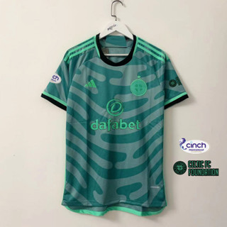 เสื้อกีฬาแขนสั้น ลายทีมชาติฟุตบอล Celtic FC 3rd 23 24 ไซซ์ S - 4XL