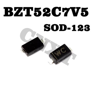 100 ชิ้น/ล็อต BZT52C7V5 ซิลค์สกรีน WC 7.5V ตัวควบคุมแรงดันไฟฟ้า Smd ไดโอด SOD-123 1206