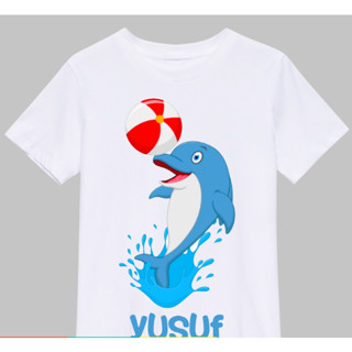 เสื้อยืด พิมพ์ลาย DOLPHIN สําหรับเด็ก และผู้ใหญ่