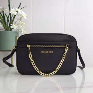 ใหม่ MK กระเป๋ากล้อง Mulchaet Kars Solid Old Flower Combination Leather Handheld Crossbody Shoulder Bag