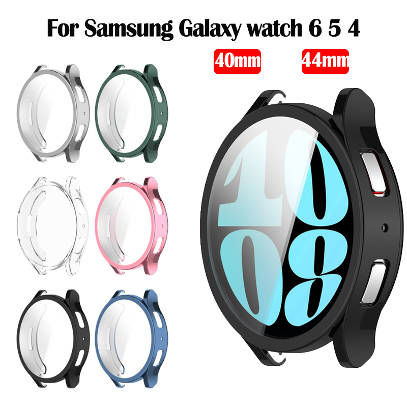 TPU เคส Samsung Galaxy Watch 6 5 4 สมาร์ทวอช ฝาครอบป้องกันแบบเต็ม Samsung Galaxy Watch 6 4 40mm 44mm สมาร์ทวอทช์