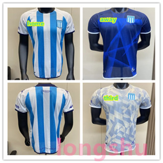 เสื้อกีฬาแขนสั้น ลายทีมชาติฟุตบอล Racing Club Asociaciōn Civil Argentine 2023 2024 ชุดเหย้า ไซซ์ S-XXL