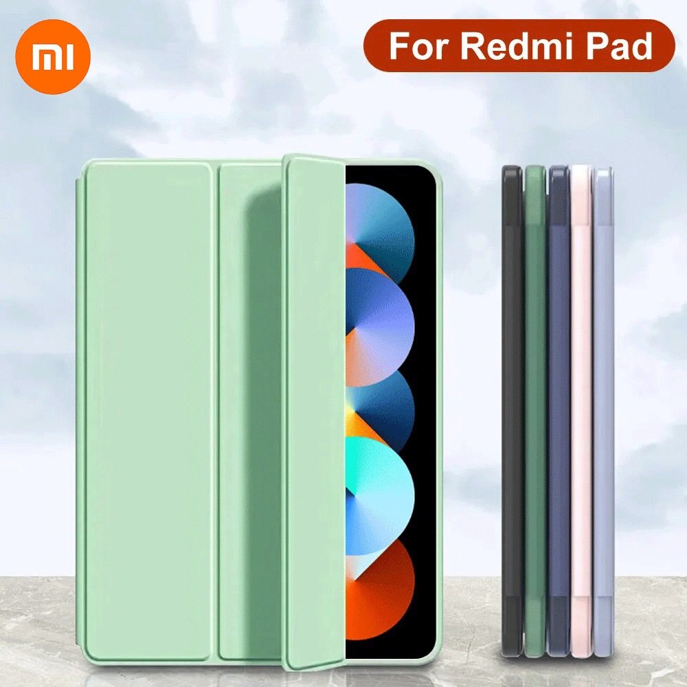 เคสซิลิโคน หนัง PU ฝาพับ ตั้งหลับอัตโนมัติ สําหรับ RedmiPad 10.61 นิ้ว RedMi Pad SE 11 นิ้ว 2023