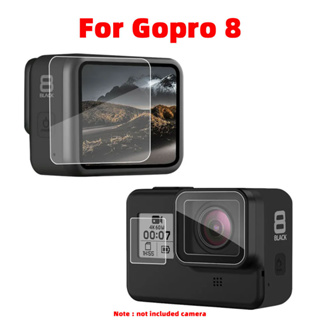 ฟิล์มกระจกนิรภัย กันรอยหน้าจอ สีดํา สําหรับ GoPro Hero 8