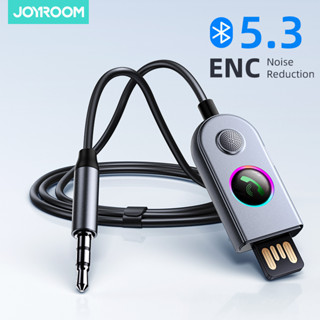 Joyroom อะแดปเตอร์รับสัญญาณบลูทูธไร้สาย 5.3 Aux แจ็ค USB 3.5 มม. สําหรับลําโพงรถยนต์