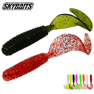 [SKYBAITS] 1.2g/1.5g/2g เหยื่อตกปลาอ่อนซิลิโคนหางยาวหนอนไบโอ…