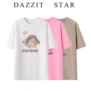 Crybaby (ไม่ใช่ของแท้) เสื้อยืดแขนสั้นลําลอง ผ้าฝ้าย ทรงหลวม ลายการ์ตูน แฟชั่นฤดูร้อน สําหรับผู้หญิง 2023
