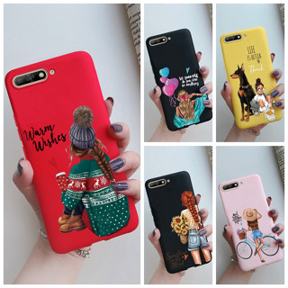 เคสโทรศัพท์มือถือ TPU นิ่ม กันกระแทก ลายเด็กผู้หญิงน่ารัก สีแคนดี้ สําหรับ Honor 7A Huawei Y6 (2018)