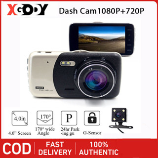 Xgody กล้องบันทึกวิดีโอ HD 1080P หน้าจอสัมผัส 4 นิ้ว DVR 170 สําหรับติดรถยนต์° กล้องมองหลัง G-sensor