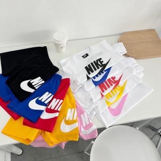 ชุดเสื้อยืด แขนสั้น กางเกงขาสั้น ผ้าฝ้าย แฟชั่น สําหรับเด็กผู้ชาย ผู้หญิง 1 ชุด (1 ชิ้น + กางเกง 1 ชิ้น รวม 2 ชิ้น)