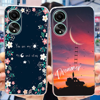 เคสซิลิโคนนิ่ม ลายผีเสื้อ กันกระแทก สําหรับ Oppo A78 4G 5G OppoA78 4G 5G OppoA78 5G 2023