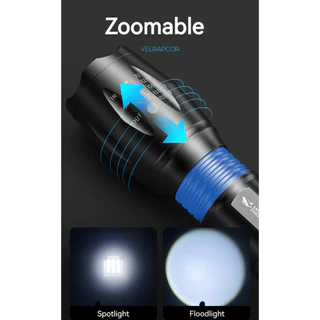 Smiling Shark SD1003 ไฟฉาย Led สว่างมาก RGB สีขาว สีเหลือง สีส้ม สีแดง สีฟ้า สีเขียว สีม่วง พร้อมขาตั้งกล้อง ชาร์จ USB ซูมได้