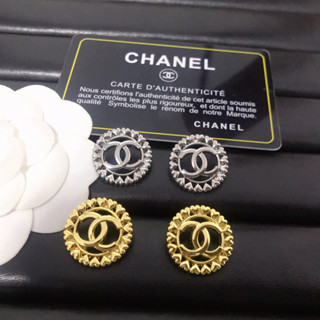 Chanel ต่างหูทองแดง ชุบทอง คุณภาพสูง หรูหรา สําหรับผู้หญิง103200