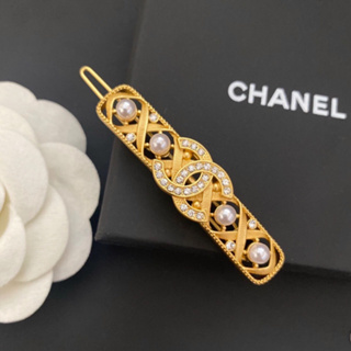 Chanel กิ๊บติดผม คุณภาพสูง หรูหรา สีทอง สําหรับผู้หญิง100547