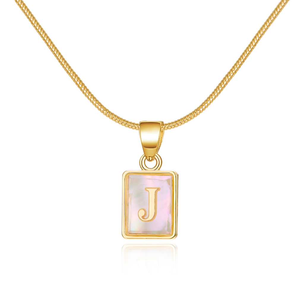Gmai 26 ตัวอักษรสร้อยคอจี้สําหรับผู้หญิงทองทองแดง Charm Clavicle Chain ของขวัญเครื่องประดับ