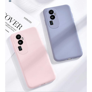 เคสซิลิโคนนิ่ม ขอบตรง ป้องกันกล้อง กันกระแทก สําหรับ OPPO Reno 10 Pro Plus +