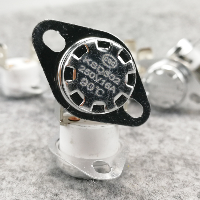 10pcs ปกติเปิด KSD302 NO 16A 250V เซรามิค Bimetal Thermostat KSD301 40C 80C 92C 95C 100 องศา