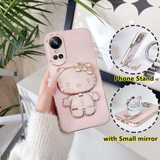 เคส OPPO Reno 10 8Z 8T 7Z 5G เคส OPPO A78 A98 5G เคส OPPO Reno 10 8 7 6 5 Pro Plus 5G เฮลโล่ คิตตี้ แว่นแต่งหน้า ทีพียู กันแผ่นดินไหว โครงสร้างเปลือกโทรศัพท์มือถือ