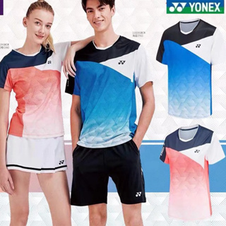 ใหม่ เสื้อกีฬาแขนสั้น คอกลม ลายทีมแบดมินตัน Yonex แห้งเร็ว เหมาะกับฤดูร้อน สําหรับผู้ชาย และผู้หญิง 2023