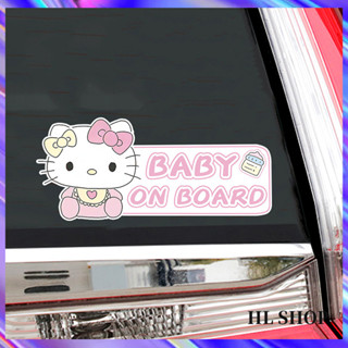 Hl สติกเกอร์การ์ตูนน่ารัก BABY ON BOARD กันน้ํา สติกเกอร์รถ กันชนหลัง รอยขีดข่วน สติกเกอร์ตกแต่ง