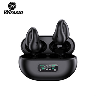 Wiresto หูฟังสเตอริโอไร้สาย บลูทูธ 5.3 หน้าจอดิจิทัล TRI พร้อมไฟ LED สําหรับเล่นกีฬา