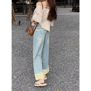 High waisted skinny pants with cuffed contrasting straight leg pants for girls wide pants with contrasting color pants