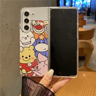 เคสโทรศัพท์มือถือ ลายการ์ตูนหมีน่ารัก สําหรับ Samsung Galaxy Z Fold 5 4 3 5G