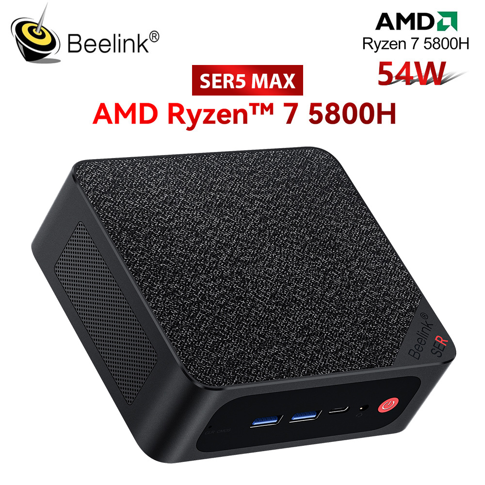 Beelink Mini PC SER5 R7 5800H/R5 5500U Windows 11 Pro AMD DDR4 16G/32G RAM M2 NVME SSD WiFi6 4K HD ค