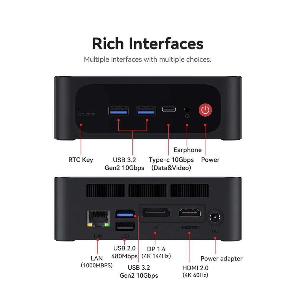 Beelink Mini PC SER5 R7 5800H/R5 5500U Windows 11 Pro thumbnail 9