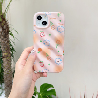 เคสโทรศัพท์มือถือ TPU แบบนิ่ม พิมพ์ลายสตรอเบอร์รี่ กันกระแทก สําหรับ iPhone 13 12 14 Pro Max 13Pro 12Pro 14Pro 11