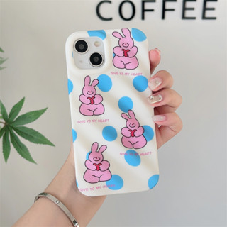 เคสโทรศัพท์มือถือ TPU นิ่ม กันกระแทก พิมพ์ลายการ์ตูนกระต่ายน่ารัก สําหรับ iPhone 13 12 14 Pro Max 13Pro 12Pro 14Pro 11