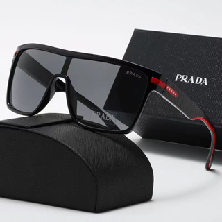 PRADA ใหม่ แว่นตากันแดดแฟชั่น หรูหรา เหมาะกับการขี่จักรยานกลางแจ้ง สําหรับผู้ชาย ผู้หญิง uv400 pilot