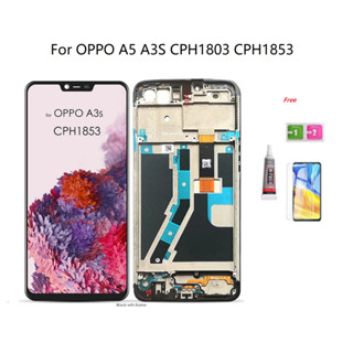 หน้าจอสัมผัส LCD พร้อมกรอบ สําหรับ OPPO A5 A3S CPH1803 CPH1853 Realme C1 A1603