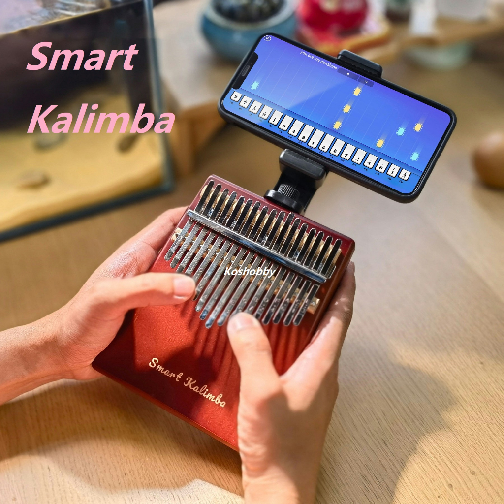 【ง่ายต่อการเรียนรู้】Jooleer Zhile Smart Kalimba APP เปียโนนิ้วหัวแม่มือ 17 21 คีย์ เครื่องดนตรี แบบพ