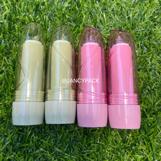 หลอดพลาสติกเปล่า สําหรับใส่ลิปบาล์ม สีชมพู สีเขียว ขนาด 12.1 มม.