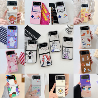 เคสโทรศัพท์มือถือ PC แบบแข็ง ป้องกัน กันตก ลายการ์ตูนเจ้าหญิง สําหรับ Samsung Galaxy Z Flip 3 Z Flip 4