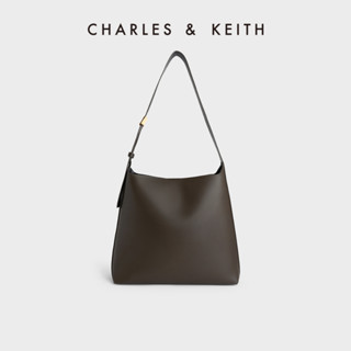 Charles&amp;keith Edna กระเป๋าสะพายไหล่ ทรงโท้ท ความจุขนาดใหญ่ สําหรับสตรี