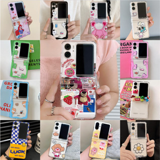 เคสโทรศัพท์มือถือ PC แบบแข็ง หน้าจอพับได้ ลายการ์ตูนสัตว์ตลก สามชิ้น สําหรับ OPPO Find N2