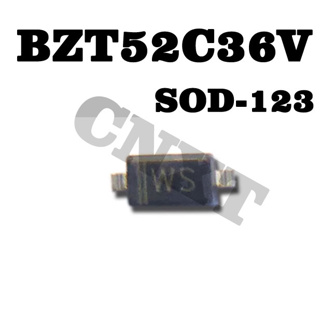 100 ชิ้น/ล็อต BZT52C36 ซิลค์สกรีน WS 36V Smd ตัวควบคุมแรงดันไฟฟ้าไดโอด SOD-123 1206