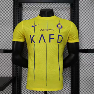 เสื้อกีฬาแขนสั้น ลายทีมชาติฟุตบอล Al-Nassr FC 23-24 ชุดเหย้า【PLAYER Version】 คุณภาพสูง ไซซ์ S-XXL