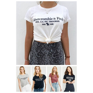 Abercrombie Fitch American AF ใหม่ เสื้อยืดลําลอง สําหรับผู้ชาย ผู้หญิง แขนสั้น คอกลม แบบบางพิเศษ ลายกวางน้อย